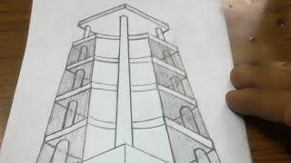 How to draw a beautiful building.