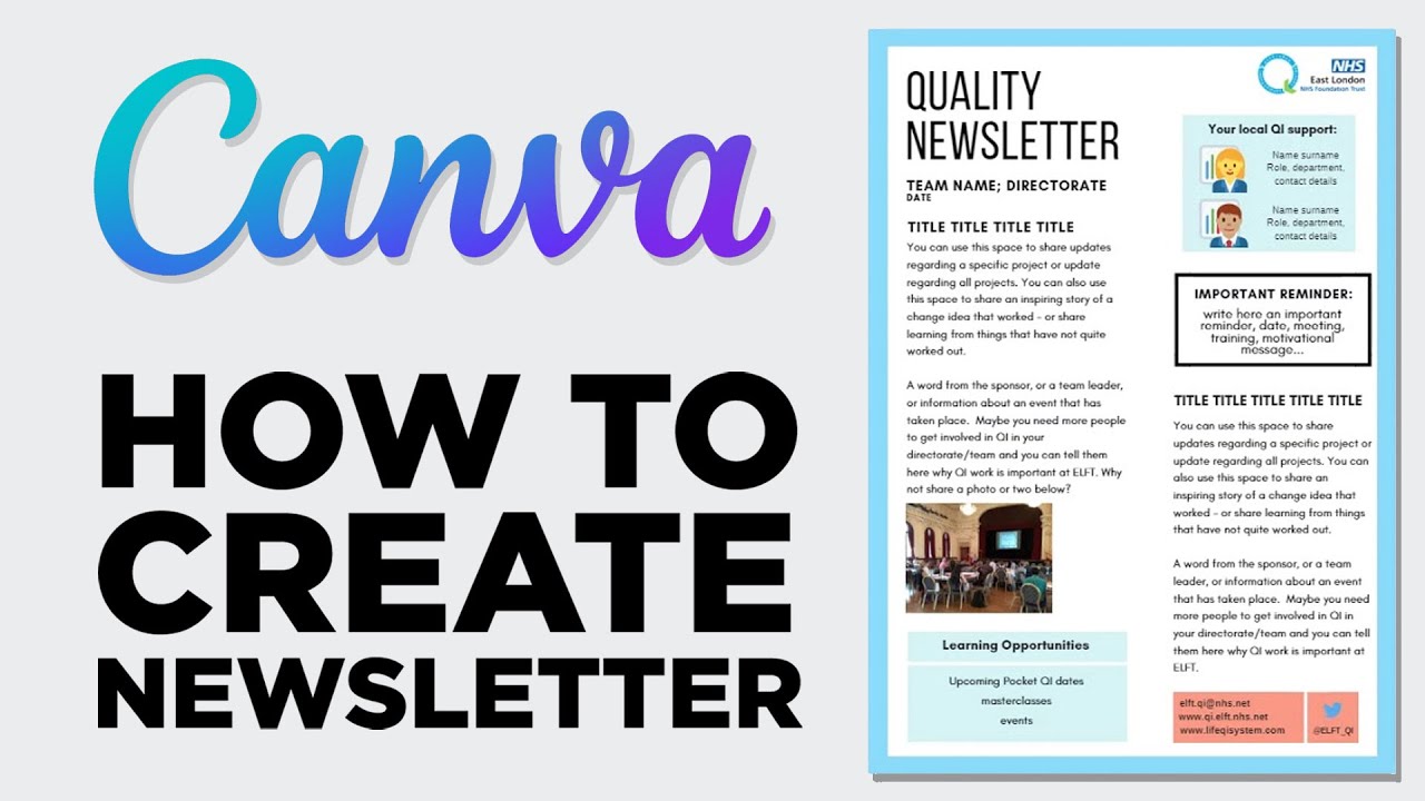 Canva Newsletter Tutorial 2024 - How To Create A Newsletter With Canva ...