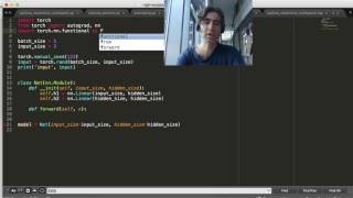 pytorch network1: Create simple feedforward network, print the output