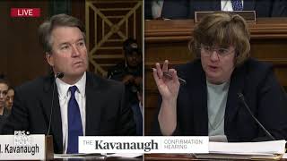 Kavanaugh reviews his 1982 calendar with Rachel Mitchell