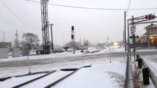 Metra 412 in the snow