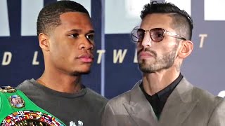 DEVIN HANEY & JORGE LINARES SQUARE UP - GO FACE TO FACE AT FINAL PRESS CONFERENCE