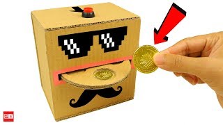 How to Make Automatic Coin Bank Box from Cardboard