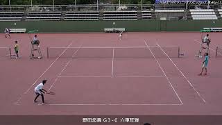 2024年 全日本ジュニアソフトテニス選手権大会 男子U-17 シングルス 予選リーグ 野田悠貴(清明学園中学校) 対 六車旺雅(牟礼中学校)