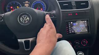 Vw Fox com volante multifuncional instalado no sistema original @mssoundosasco