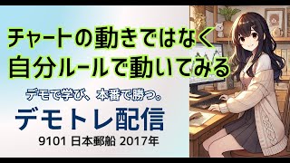 【買うと売るの主導権は自分】実戦で勝つためのデモトレード訓練（9101 日本郵船 2017年）