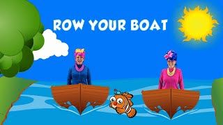 Row Row Row Your Boat | Yaya and Nono |  Nursery rhymes and circle time songs for preschoolers