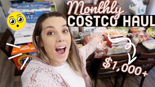 💲1,000 *MONTHLY* Costco Haul! (LARGE FAMILY GROCERY HAUL)