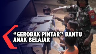 Gerobak Pintar, Inovasi Personel TNI untuk Bantu Anak di Pedalaman Landak Belajar saat Pandemi