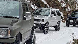 雪山林道ドライブ❕ ジムニー４台🚘