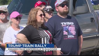 Trump Train rally stretches from Wintersville to Shadyside