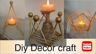 Dollar tree DIY Decor Home |Wood Craft|How to  make candle holder with dowels |