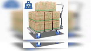 #330LBS Platform Trucks, Dolly Cart Heavy Duty  Capacity, Steel Foldable Push Cart Dolly Large Fl