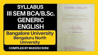 3rd Sem. BCA/B.Sc.-Generic English Syllabus-BU/BNU