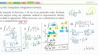 Math 1150 Section 8.1 Using Basic Integration Formula