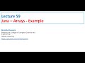 Lecture 59 Java | Array [ Example - Reversing an Array ]