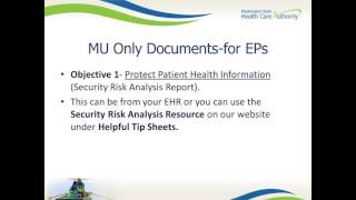 EHR AIU and MU Documentation Checklist