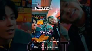 【Number_i】3/6 CD発売#GOAT#Number_i_GOAT 公式ショートFocus ver.\u0026 LV