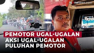 Puluhan Pemotor di Jawa Barat Ugal-ugalan Hingga Rusak Spion Mobil | OneNews Update