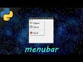 Learn Python tkinter GUI menubars easy 🧾