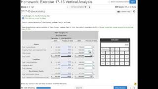 Exercise 17-15 Vertical Analysis, 13th Edition