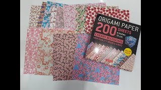 Unboxing origami paper pack/Origami papers from Tuttle/Double sided papers/Cherry Blossom Value pack