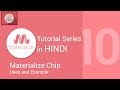 Materialize css tutorial in hindi - Chip, contact chip and tag chip