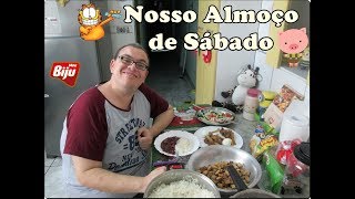 Vlogão Nosso Almoço de Sábado Fazendo Feijão Vermelho/Torresmo/Bife Acebolado