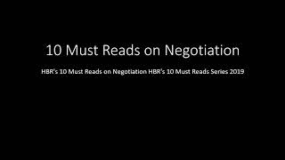 10 Must Reads on Negotiation