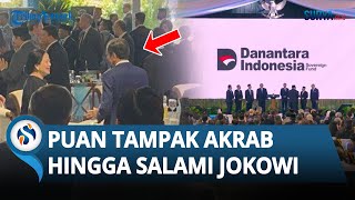 MOMEN LANGKA! Puan \u0026 Jokowi Tampak Akrab Saling Salam \u0026 Berbincang di Acara Peluncuran Danantara