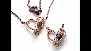 Mini coiled heart for necklace or bracelet Tutorial - Cheryl St.Pierre of Majestic Wire Artworks