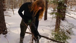 Winter Bushcraft Campfire