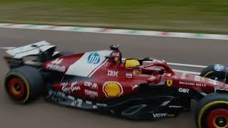 Ferrari's SF-25 takes to the track for the first time｜Charles Leclerc｜Lewis Hamilton｜Formula 1