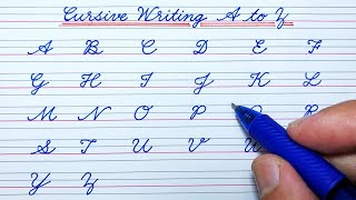 How to write English Capital letters | Cursive writing a to z | Cursive abcd | Cursive handwriting