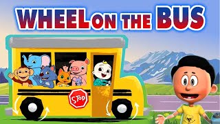 The Wheels on The Bus Song (Animal Version)  Rhymes & Kids Songs
