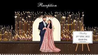 Caricature Wedding Invitations Muslim | Afzal weds Ayesha | Wedding Invitation Video #weddingcards