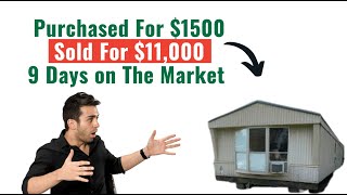 Entry Level Mobile Home Flip  - $12K Profit - 9 Days on the Market pt. 2