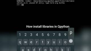 How install libraries in qpython