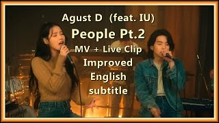 Agust D (Suga of BTS) - People Pt.2 (feat. IU) MV + Live Clip 2023 [ENG SUB] [Full HD]