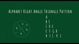 102 Alphabet Right Angle Triangle Pattern without any pre-defined method using while loop in Python