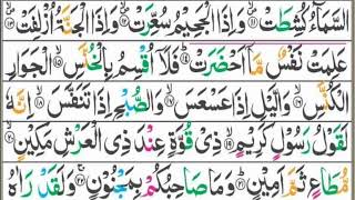Quran UL Kareem (surah taqweer)by Qari Anas Anees Azhar with Tajweed and Arabic Text.