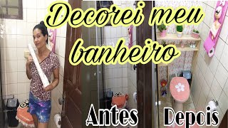 Decorei meu banheiro| Décor simples gastando pouco 🤗