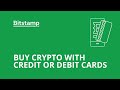 How to buy crypto with credit or debit cards in the Bitstamp app