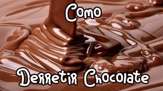 COMO DERRETIR CHOCOLATE A BAÑO MARÍA FÁCIL (tutorial/como yo lo hago :D) Mirem Itziar ❤