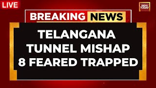 LIVE: Many Feared Trapped as Tunnel Roof Collapses in Telangana's Nagakurnool District | LIVE