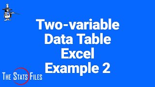 How to set up a 2 variable data table in Excel 2016.