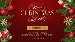 Free Christmas Party Slideshow Invitation Video Template (Customizable) - FlexClip