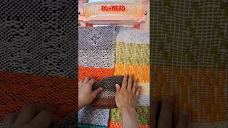 Sample weavings with a vintage toy loom: おしゃれもよう 楽しい織物教室 #handweaving