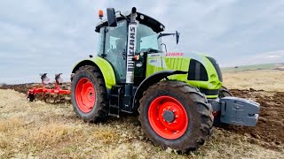 CLAAS ARİON 520 + ÜNLÜ 4 LÜ 14 NUMARA DÖNERLİ PULLUK