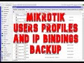 How to Backup Users, Profiles and IP Bindings In Mikrotik Hotspot #mikrotik